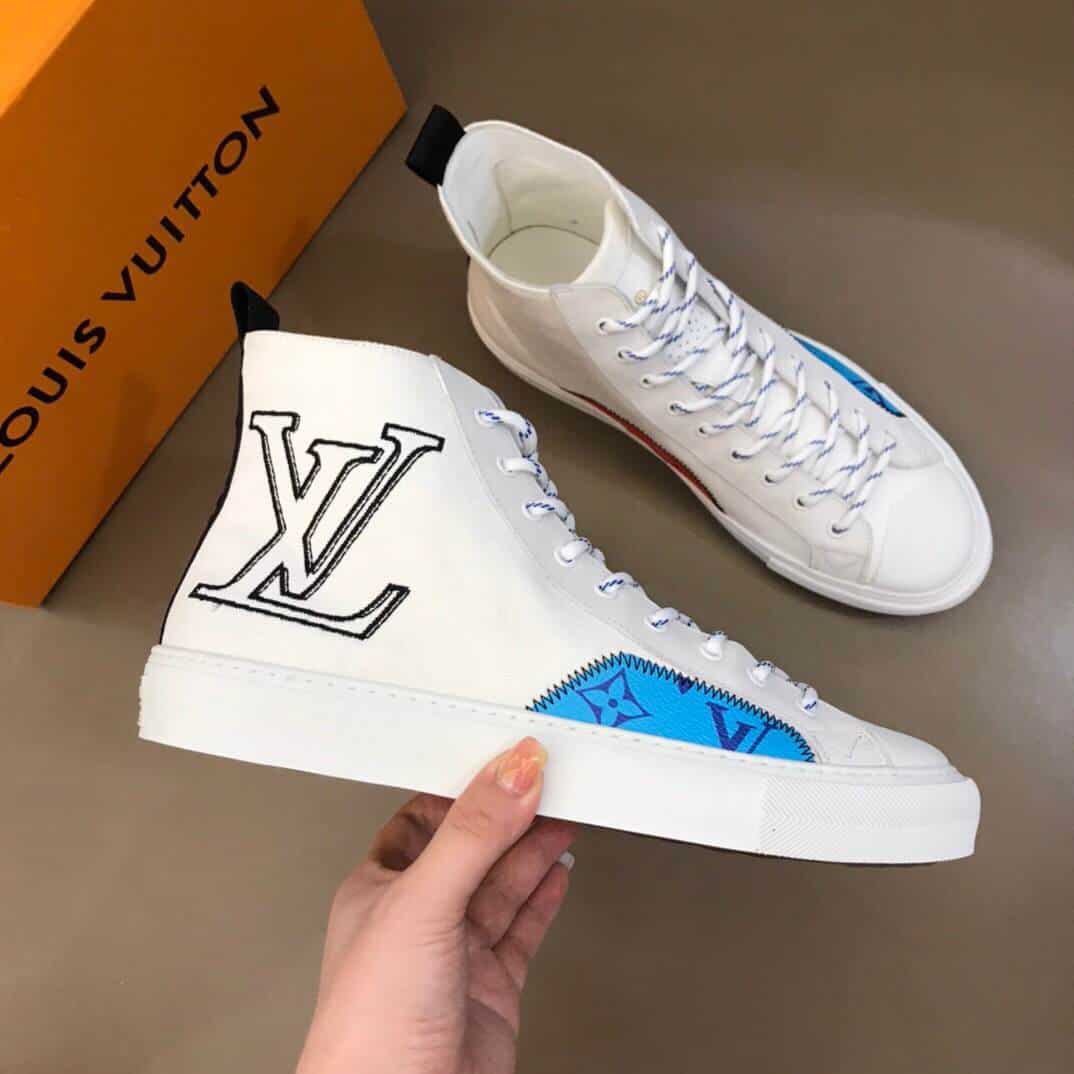 l0*is V*t0n tattoo high top white sneaker - lv76