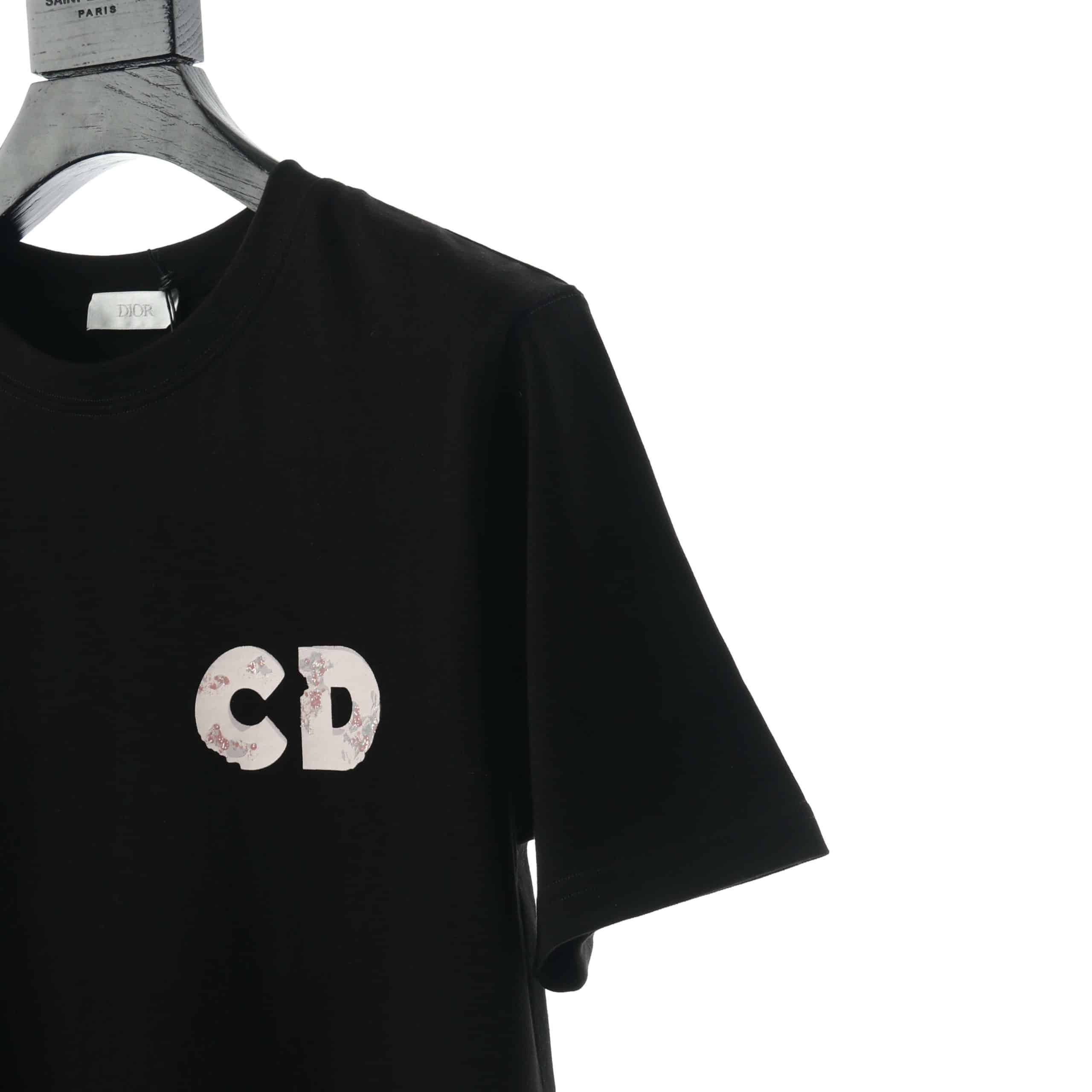 D*or couple basketball tight-knit black t-shirt