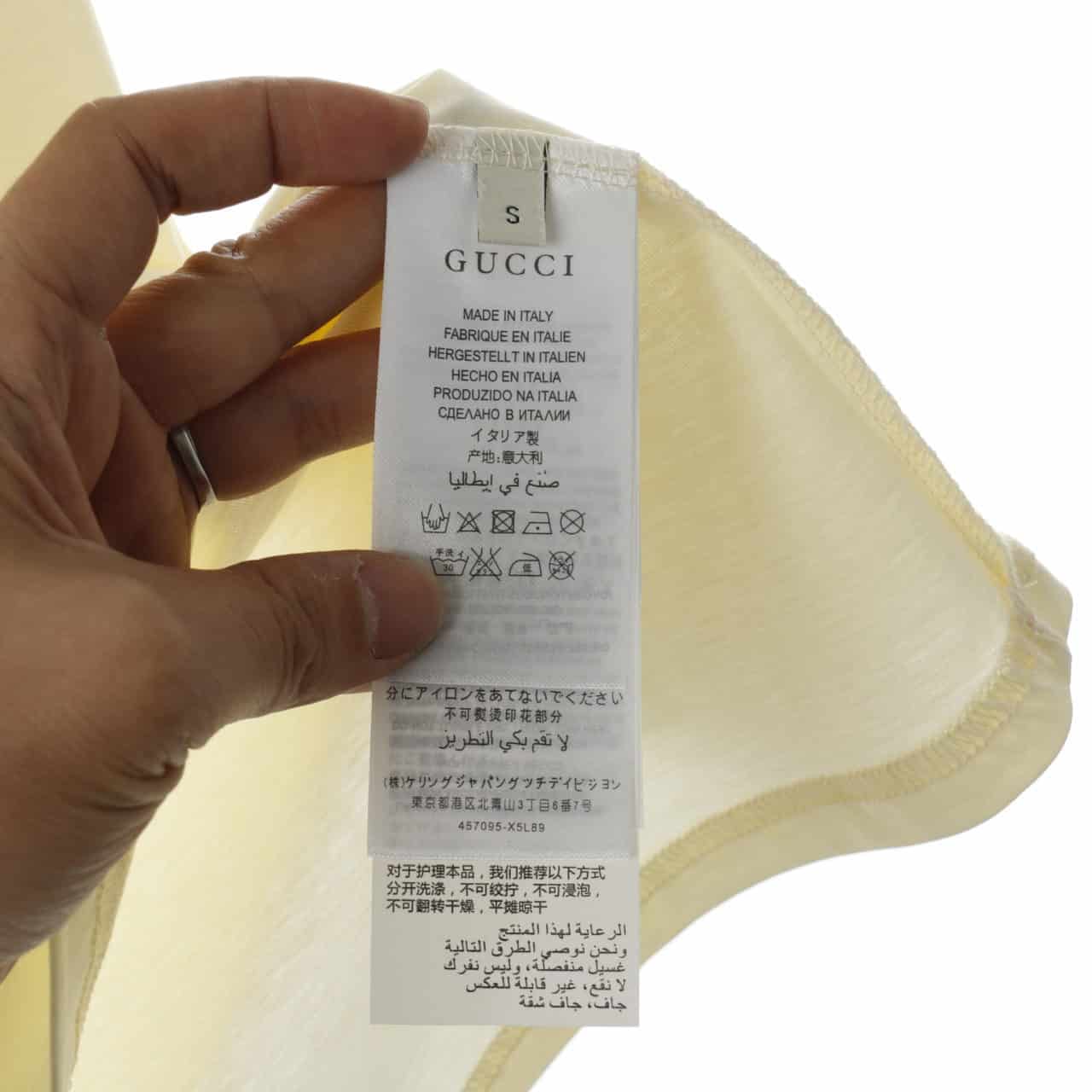 G*u*i embroidered belt logo short sleeve white t shirt