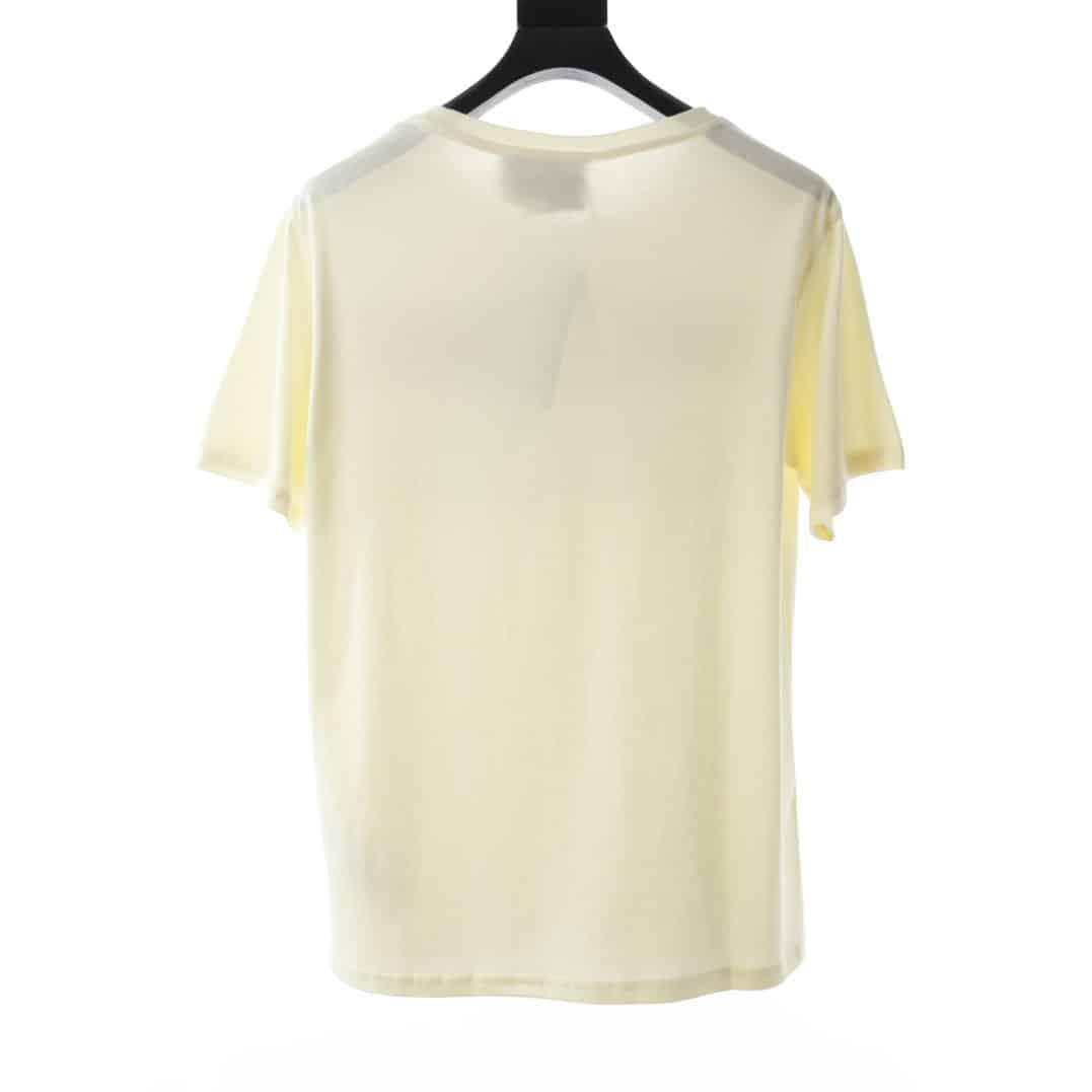 G*u*i embroidered belt logo short sleeve white t shirt