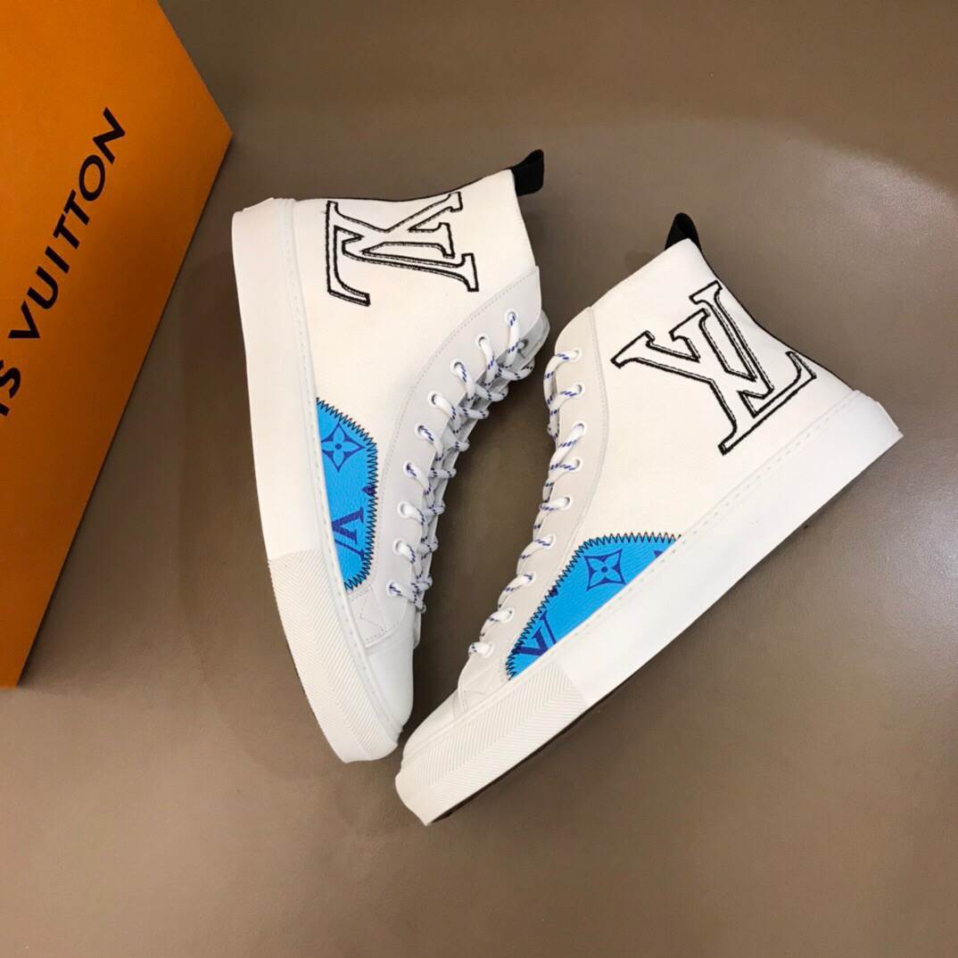 l0*is V*t0n tattoo high top white sneaker - lv76