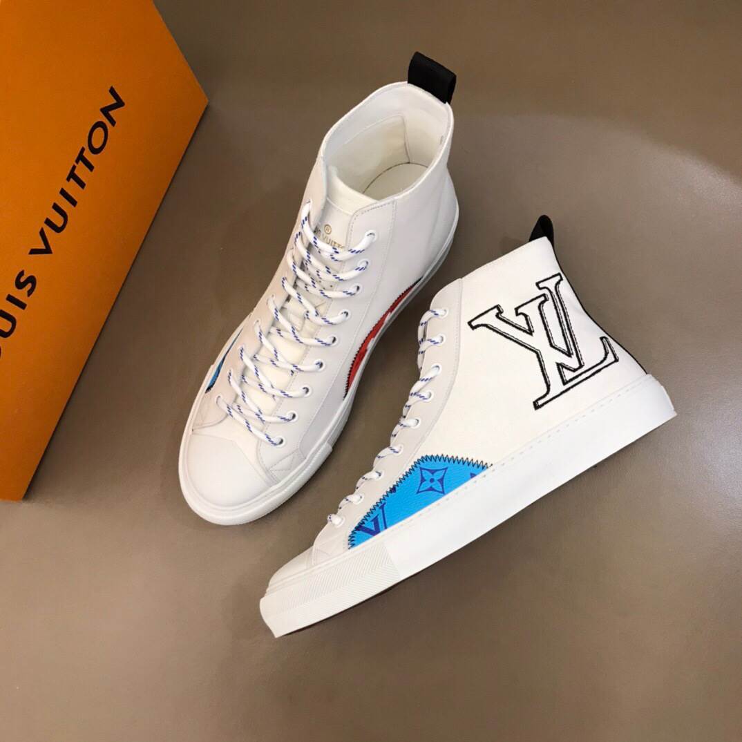 l0*is V*t0n tattoo high top white sneaker - lv76