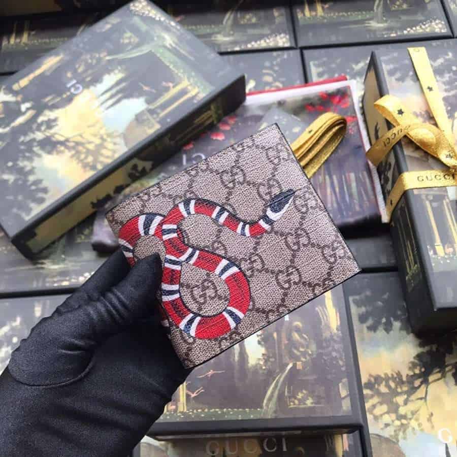 g*u*i kingsnake print gg S*p*e wallet