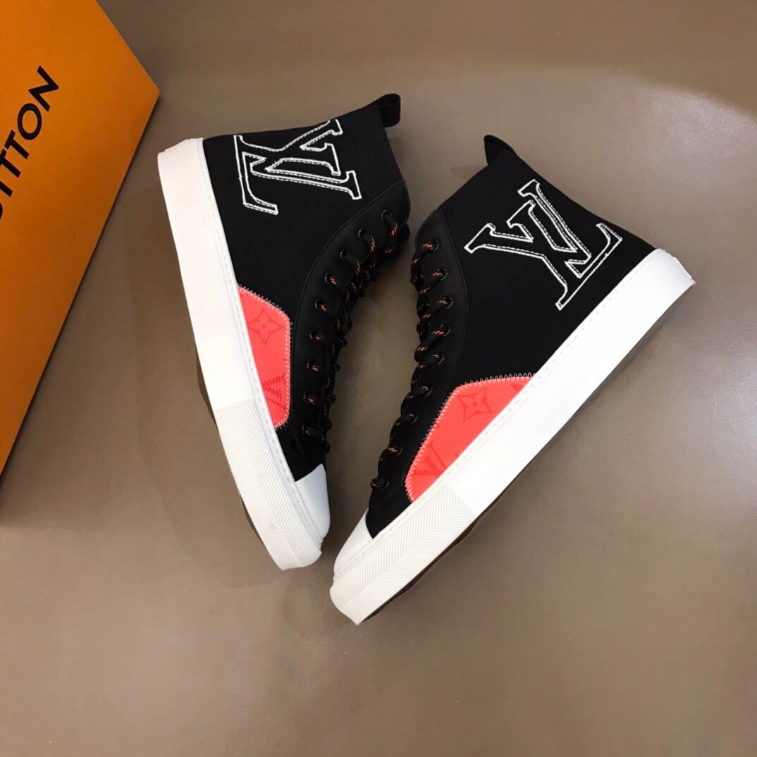 l0*is V*t0n tattoo high top black sneaker - lv77