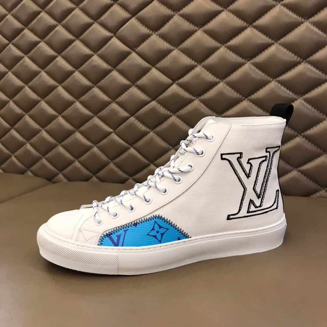 l0*is V*t0n tattoo high top white sneaker - lv76
