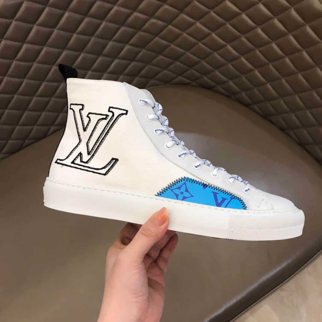 l0*is V*t0n tattoo high top white sneaker - lv76