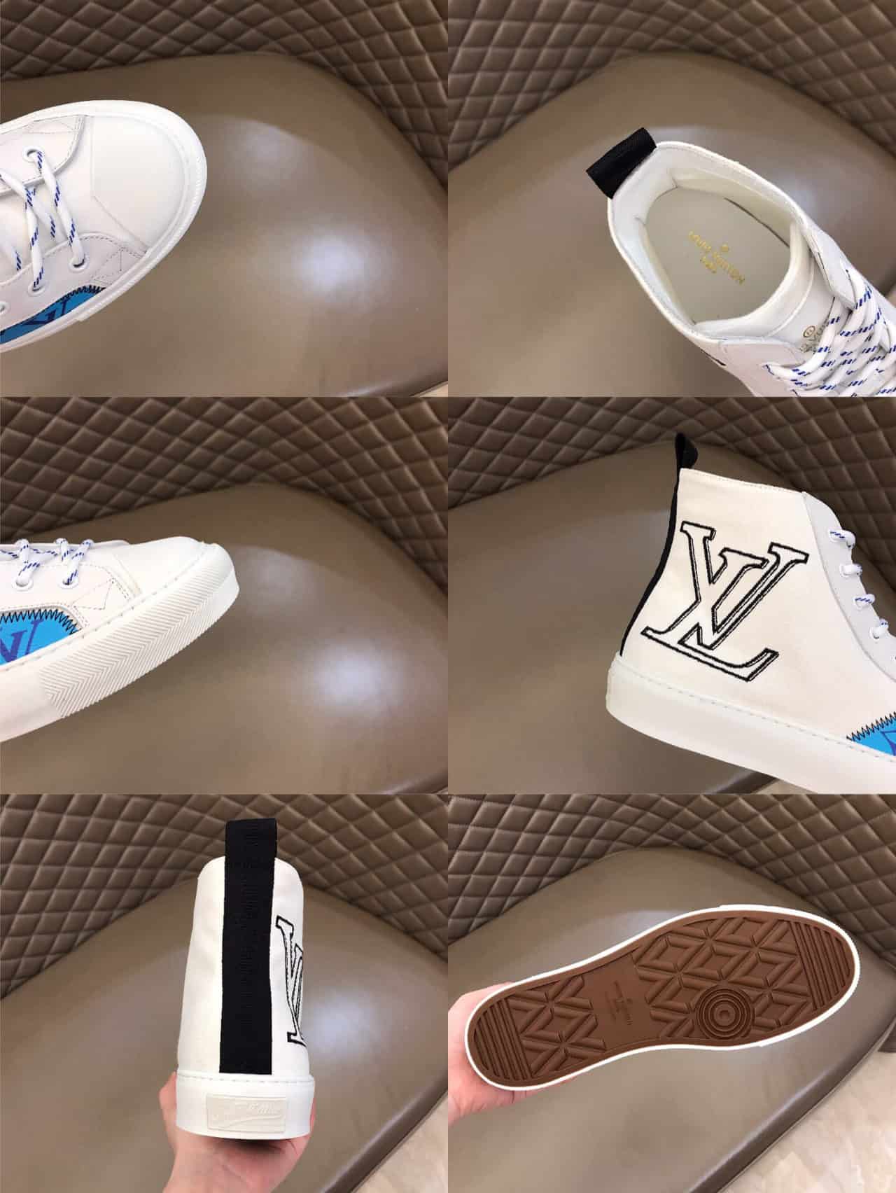 l0*is V*t0n tattoo high top white sneaker - lv76