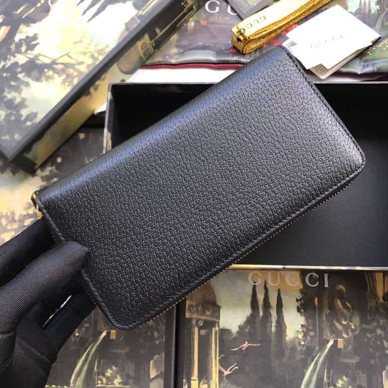 G*u*i animalier leather zip around wallet