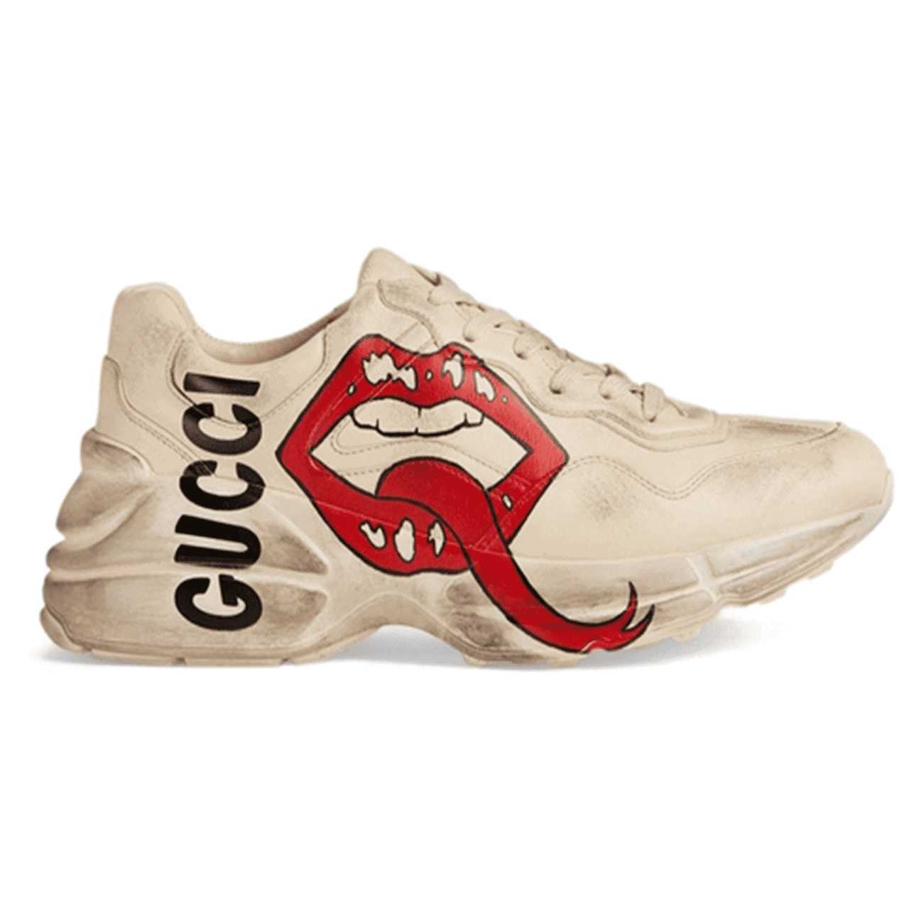 G*u*i rhyton sneaker with mouth print