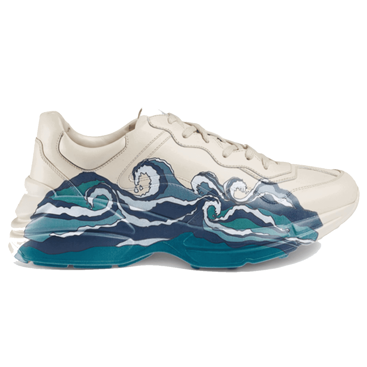 G*u*i rhyton leather sneaker with wave