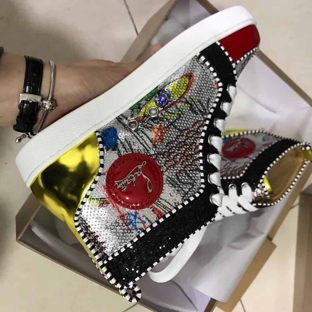 Ch**an louboutin high top sneaker - cl68