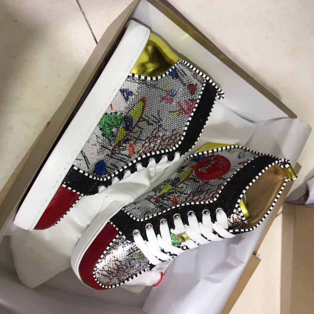 Ch**an louboutin high top sneaker - cl68