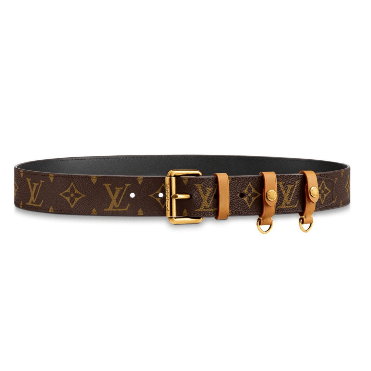 l0*is V*t0n signature belt monogram 35mm brown - b112