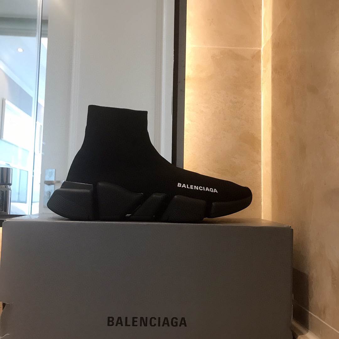 Ba*len*cia*ga speed 2020 trainer triple black - bb52