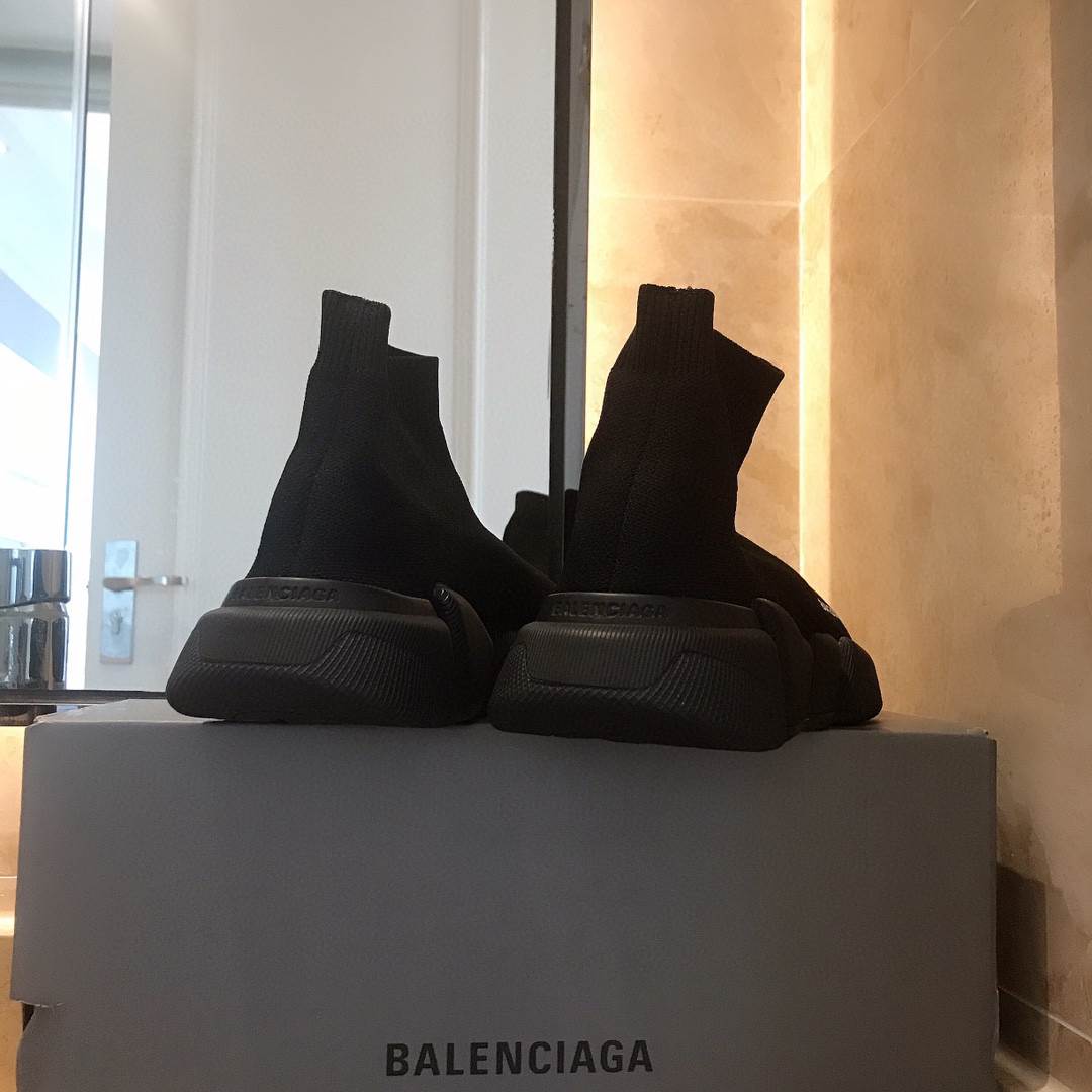Ba*len*cia*ga speed 2020 trainer triple black - bb52