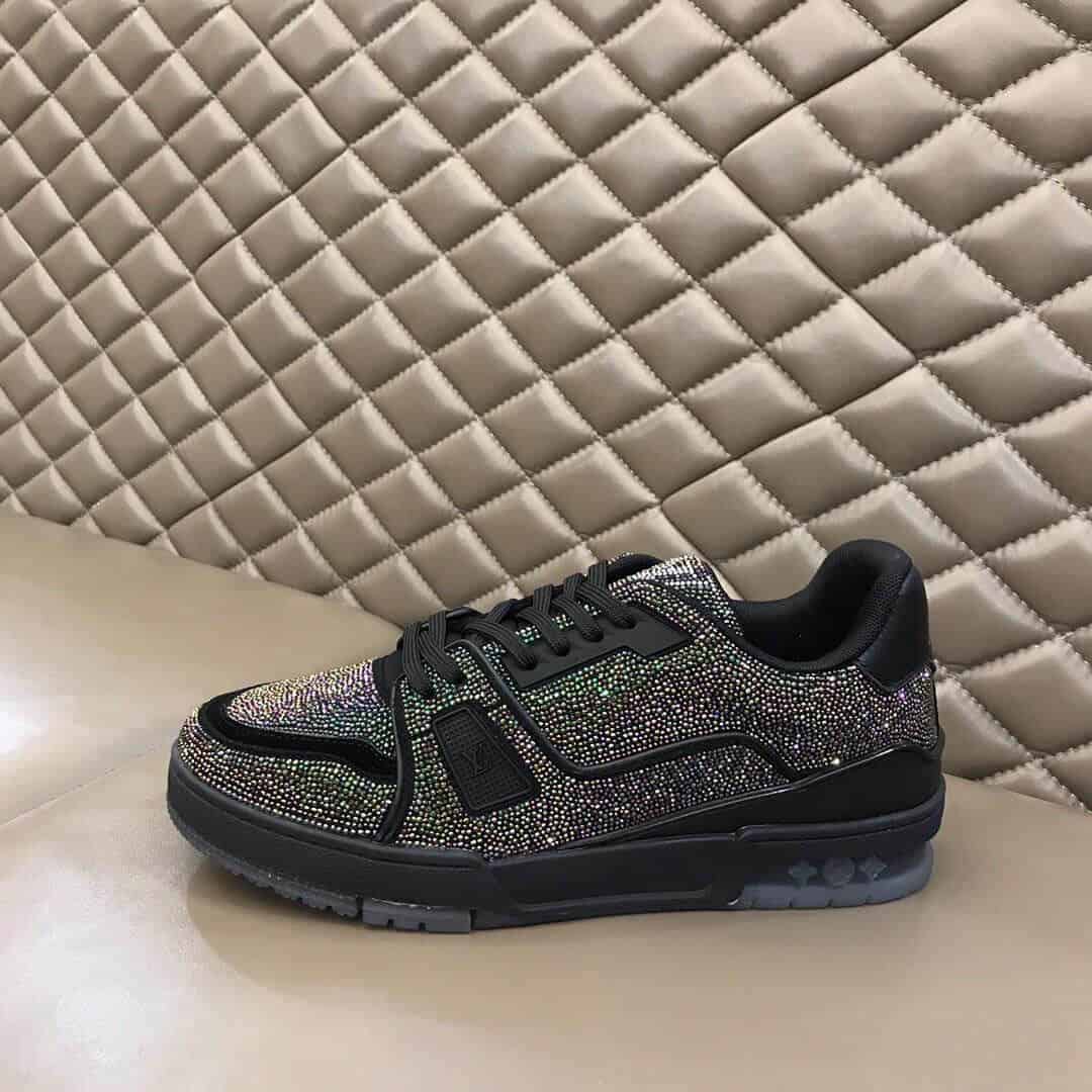l0*is V*t0n glitter sneaekers black trainer - lv223