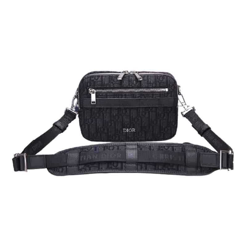safari messenger bag black D*or oblique jacquard