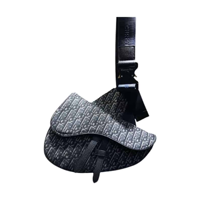 blue D*or oblique kasuri jacquard