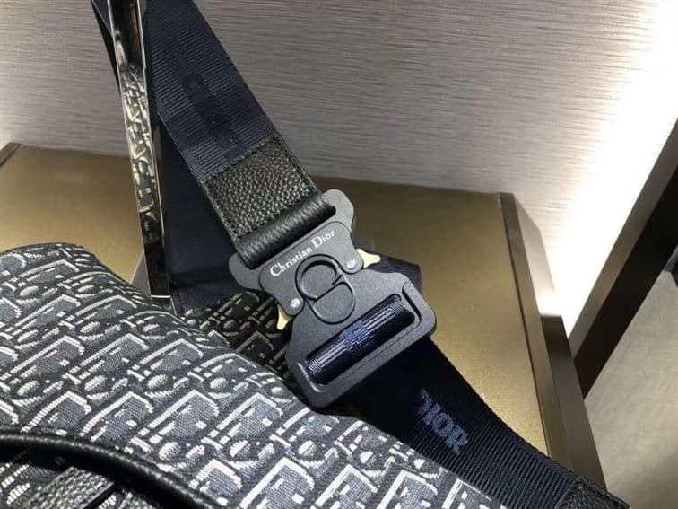 blue D*or oblique kasuri jacquard