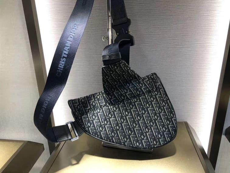 blue D*or oblique kasuri jacquard