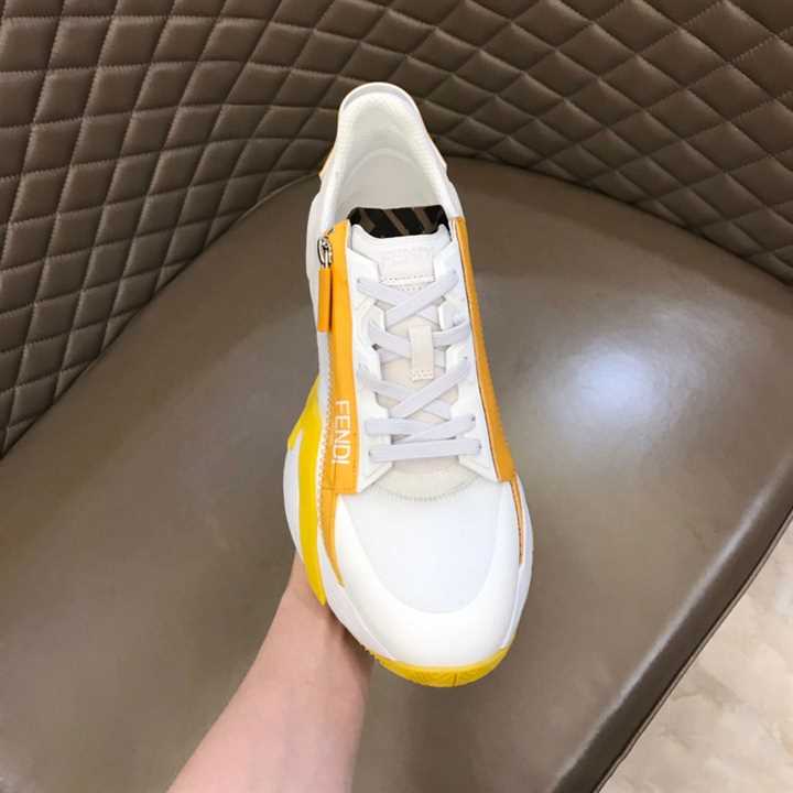 F**di chunky lace-up trainers yellow - fd20