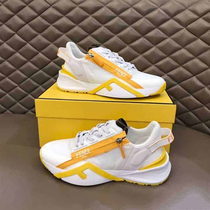 F**di chunky lace-up trainers yellow - fd20