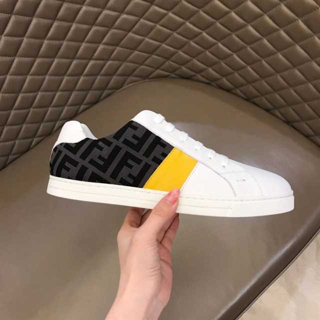 F**di ff logo print low-top sneakers - fd17