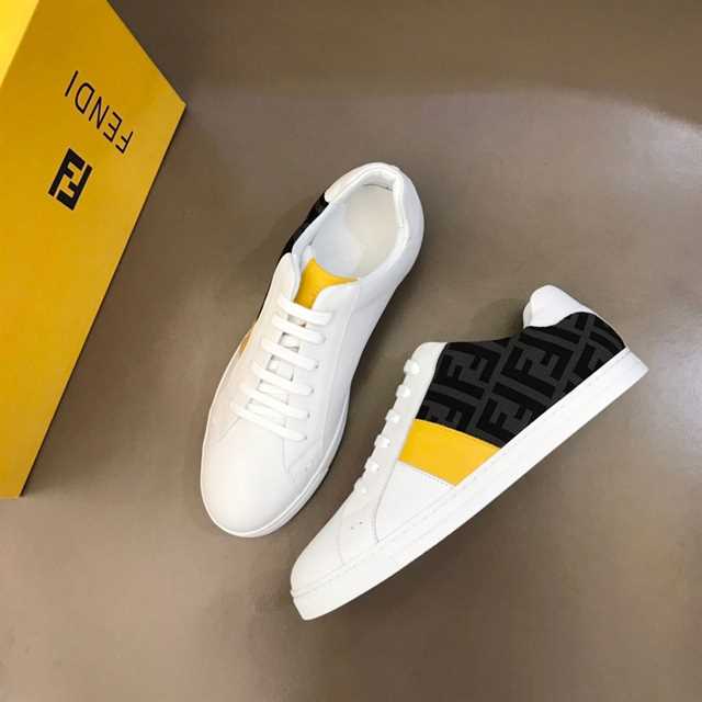 F**di ff logo print low-top sneakers - fd17