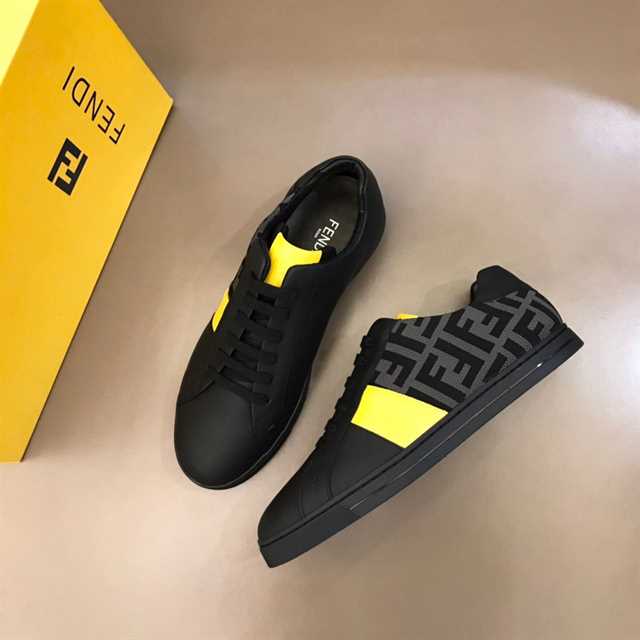 F**di ff logo print low-top sneakers - fd18