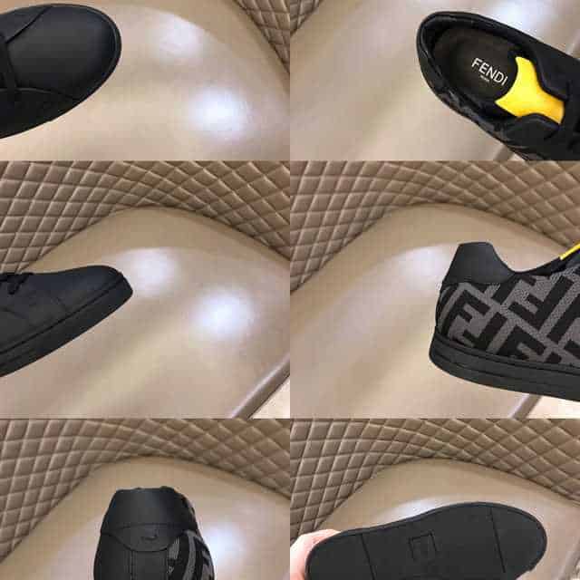 F**di ff logo print low-top sneakers - fd18