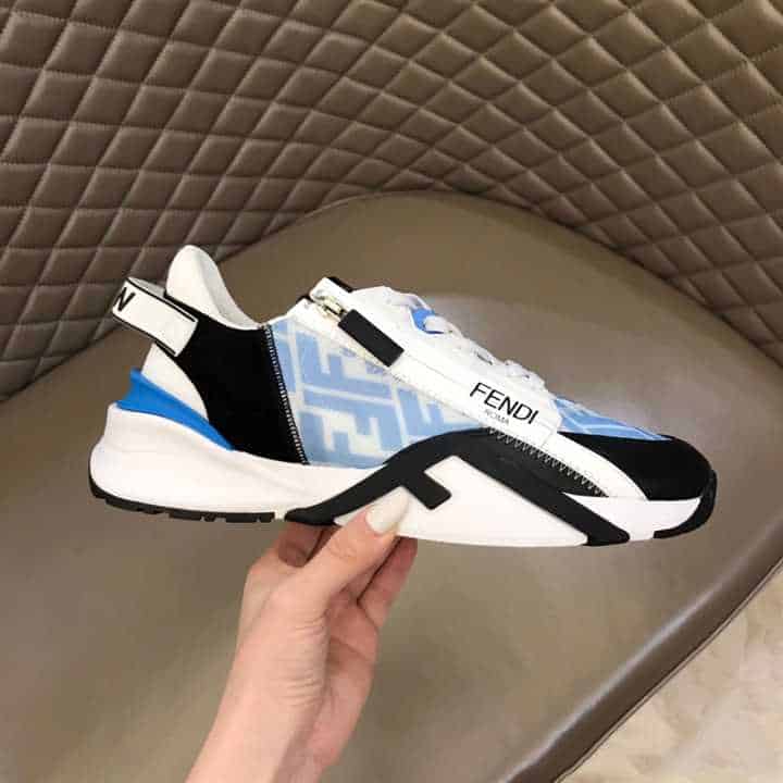 F**di flow light blue nylon low tops sneakers - fd02