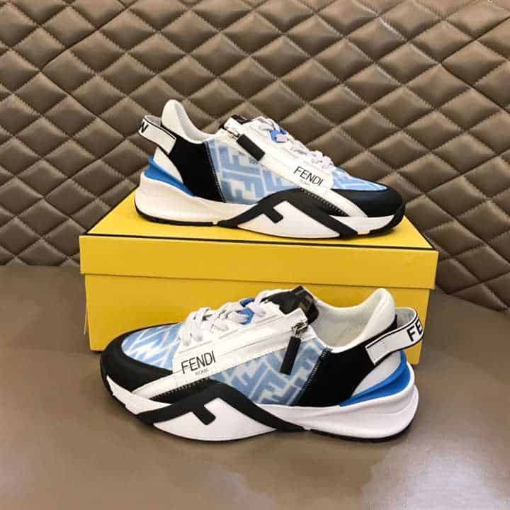 F**di flow light blue nylon low tops sneakers - fd02