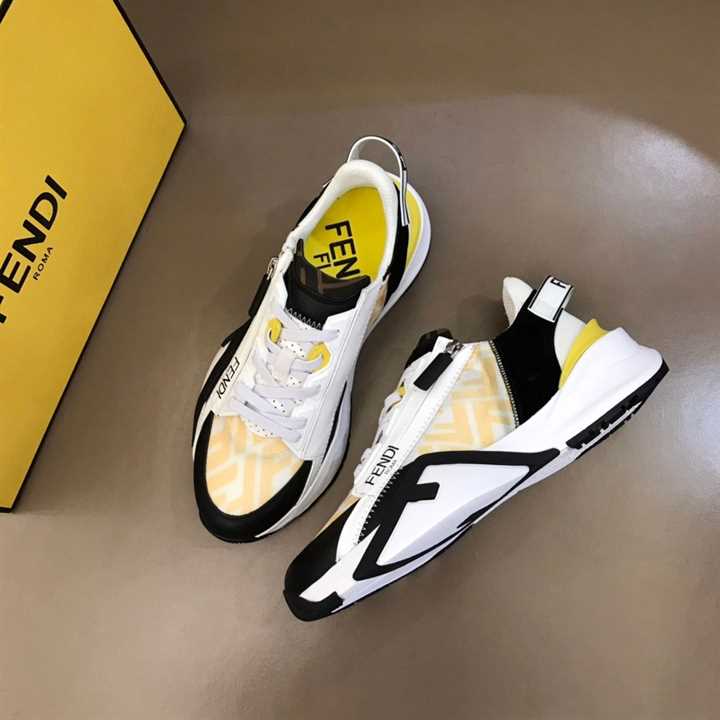 F**di flow yellow nylon low tops sneakers - fd01