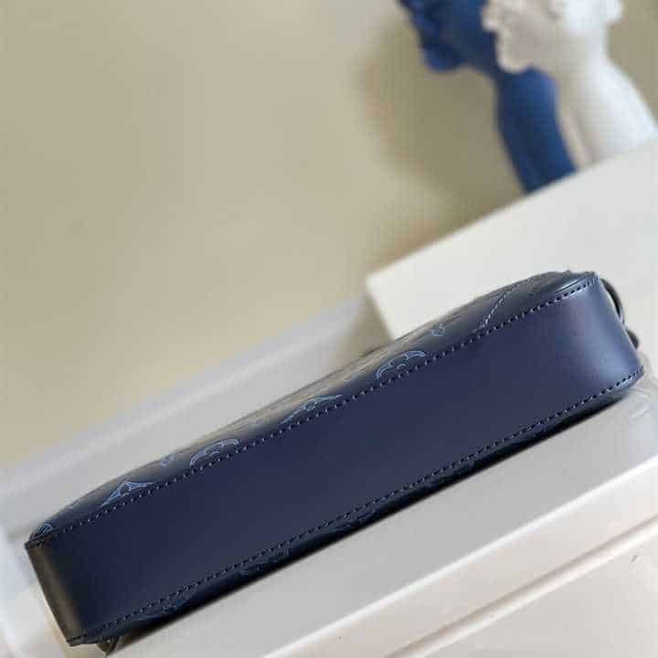 m45730 l0*is V*t0n duo messenger bag navy blue monogram shadow cowhide leather