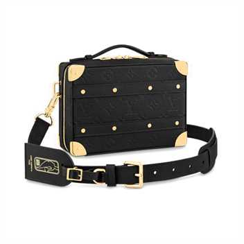 m45785 l0*is V*t0n x nba handle trunk monogram coated canvas textile lining in black