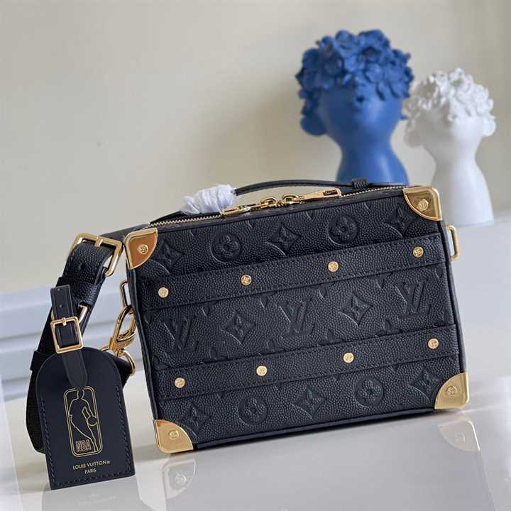 m45785 l0*is V*t0n x nba handle trunk monogram coated canvas textile lining in black