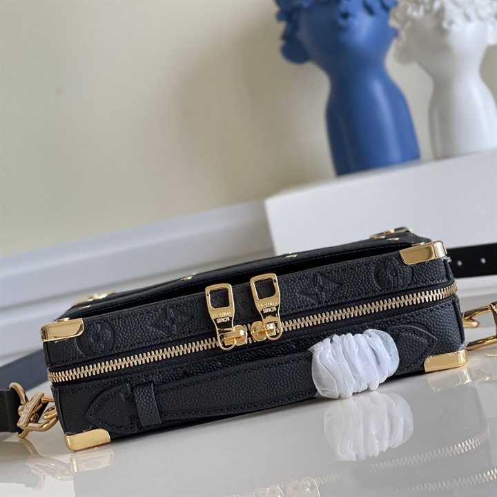 m45785 l0*is V*t0n x nba handle trunk monogram coated canvas textile lining in black