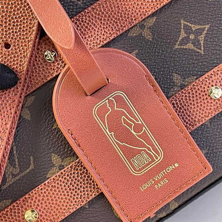 l0*is V*t0n x nba handle trunk monogram coated canvas textile lining in brown m45785