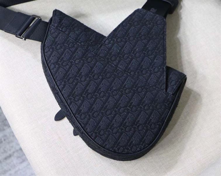 saddle bag black D*or oblique jacquard