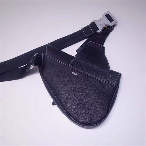 SADDLE BAG NAVY GRAINED CALFSKIN