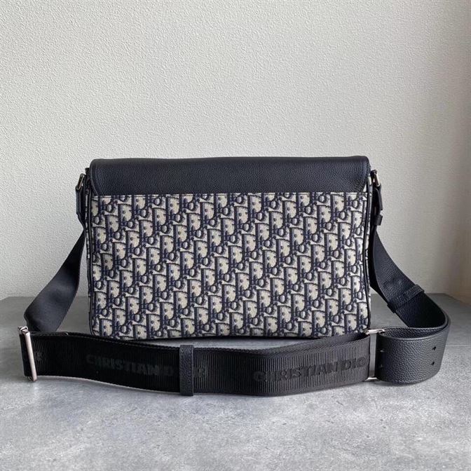 beige and black D*or oblique jacquard and black grained calfskin