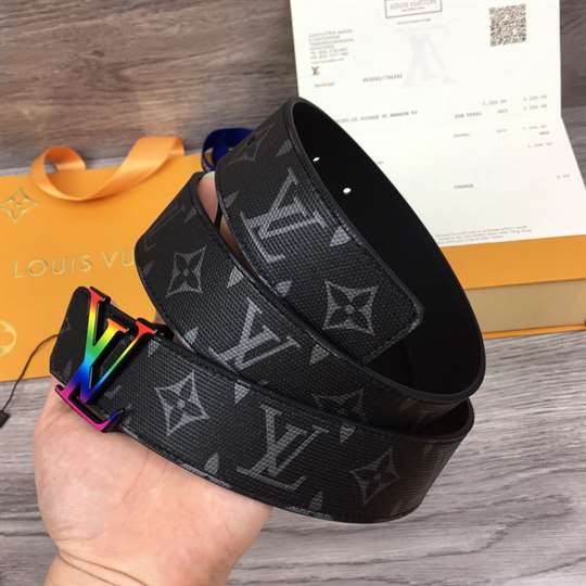 l0*is V*t0n lv initiales reversible belt monogram eclipse taiga 40mm rainbow - b149