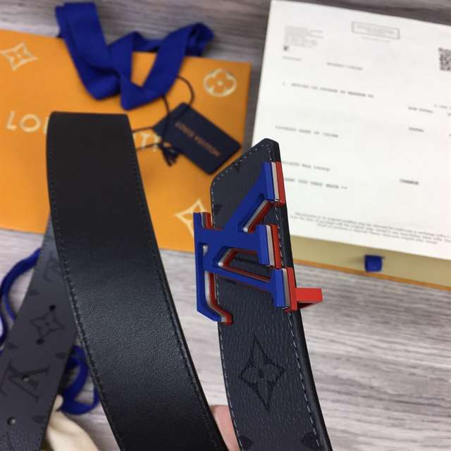 l0*is V*t0n initiales 40mm reversible monogram canvas belt - b86