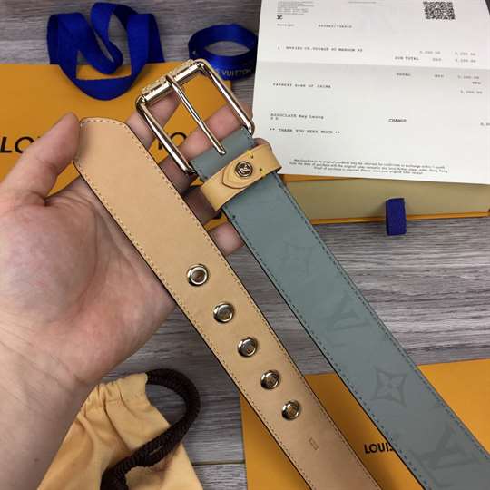 l0*is V*t0n belt voyager monogram 35mm grey - b148