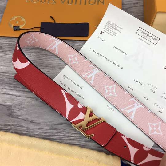 l0*is V*t0n women's iconic 30mm reversible belt red - b145