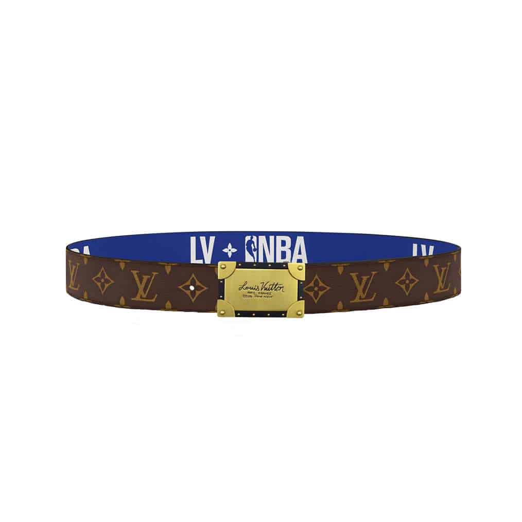 l0*is V*t0n x nba 3 steps 40mm reversible monogram canvas belt - b101