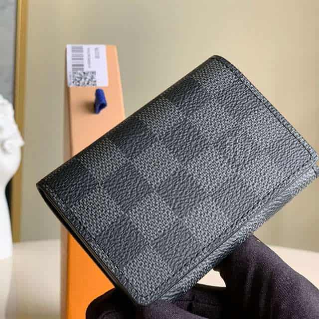 l0*is V*t0n envelope carte de visite damier graphite canvas n63338 - rrg048