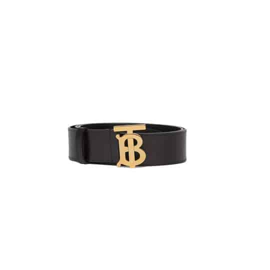 B**rry monogram motif leahther belt - b31