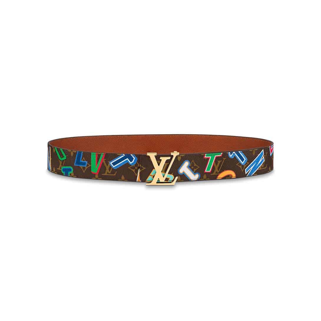 L0*is x nba lv initiales 40mm reversible belt monogram canvas calf leather reverse - b75