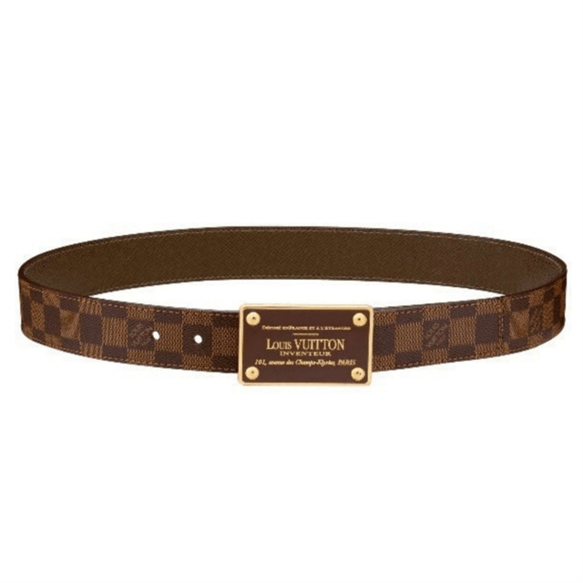 l0*is V*t0n inventeur damier ebene/graphite belt - b159